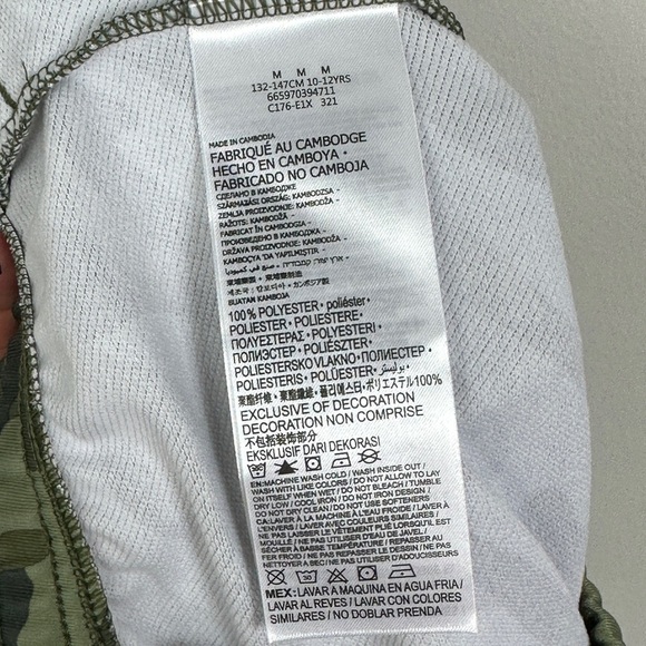 NEW Converse Boys Camo Joggers Size Medium Green Track Pants 10 to 12 Years Pant - Picture 6 of 12